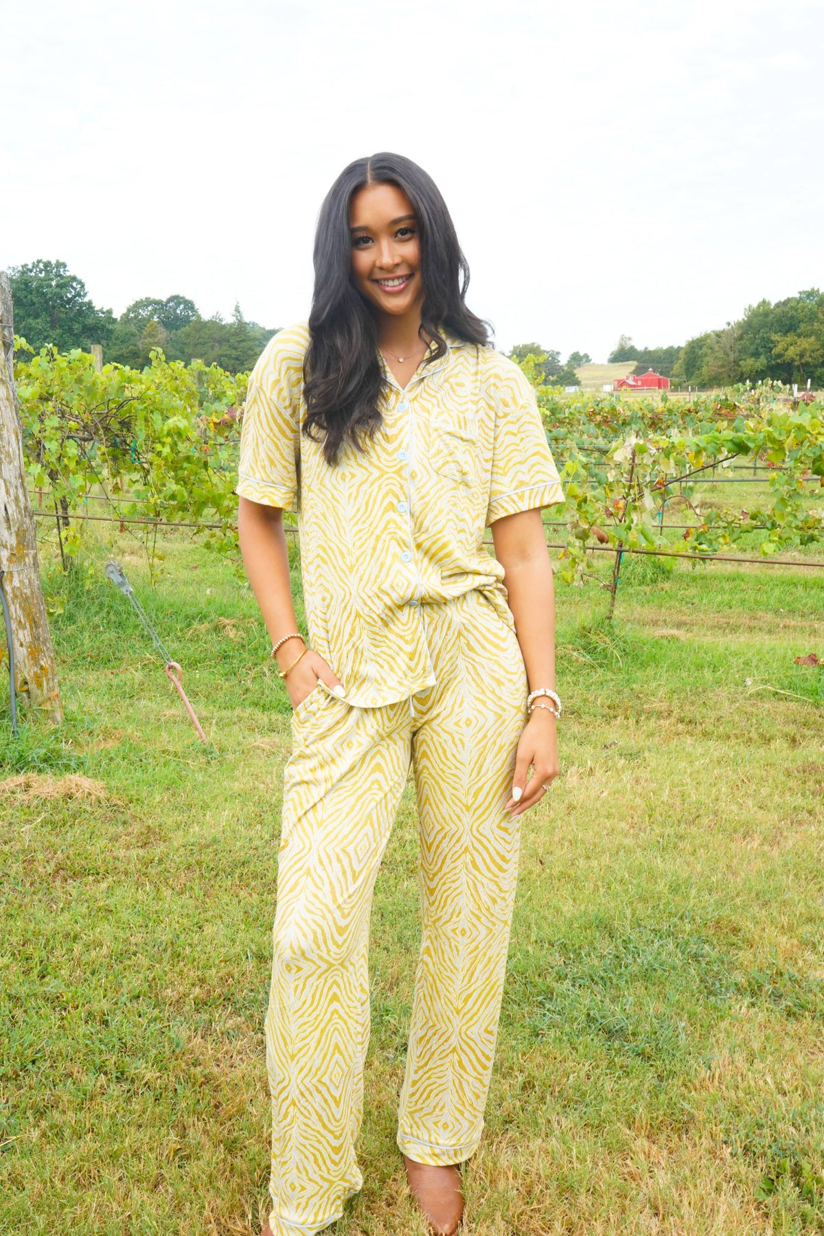 Chartreuse Zebra | Pajama Set