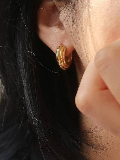 Juliette Chunky Hoop Earrings | Waterproof Jewelry