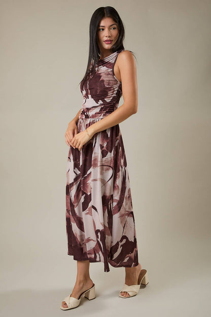 Maya Ruched Midi Dress