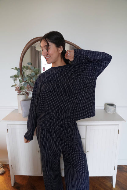 Penny Long Sleeve Polka Dot Top