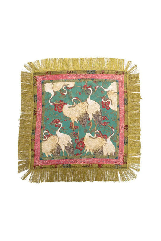 Fringed Crane Scarf