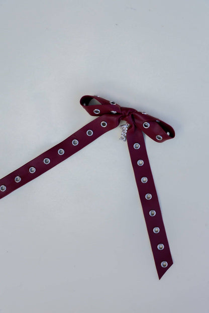 Grommet Leather Mini Bow | KAXI