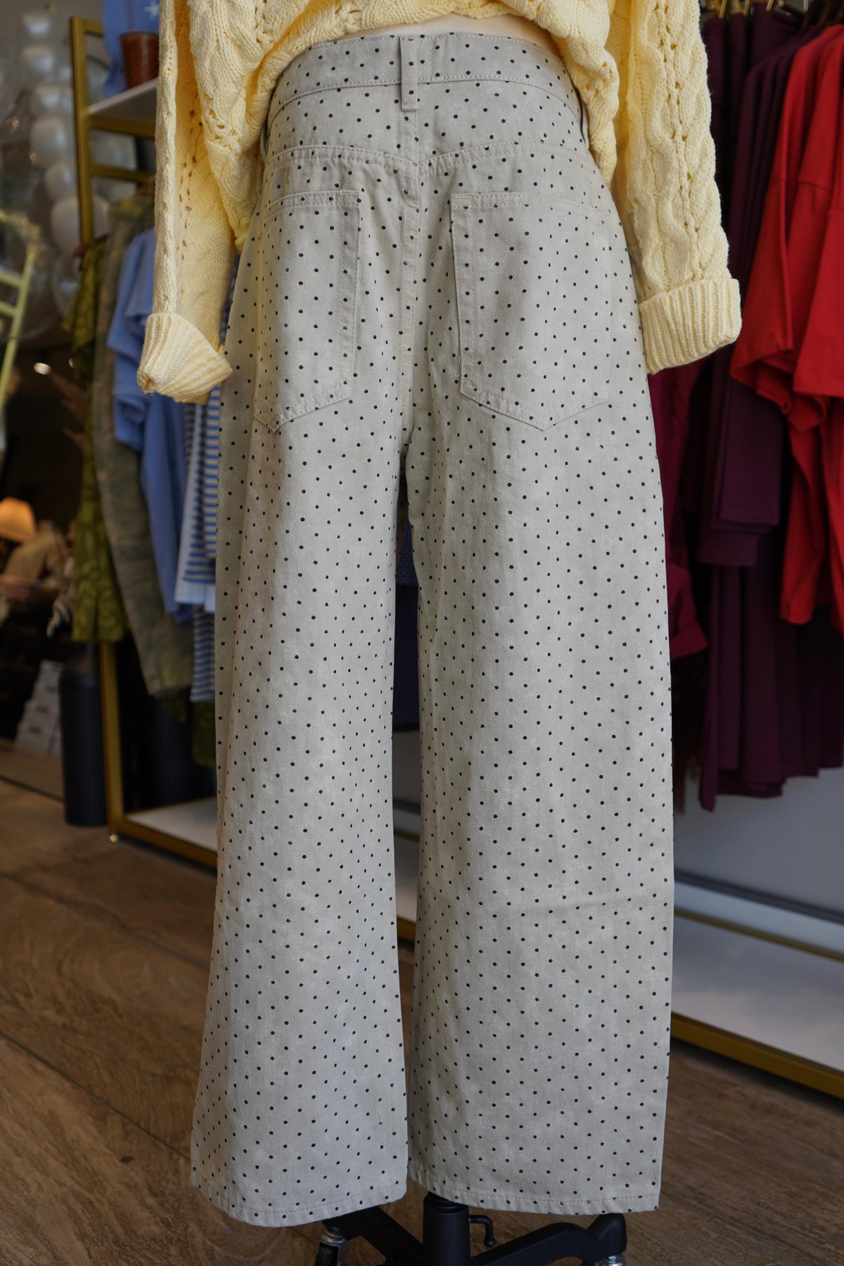 Lucy Polka Dot Barrel Pants