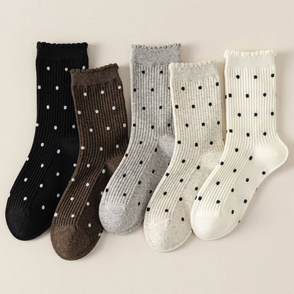 Polka Dot Crew Socks