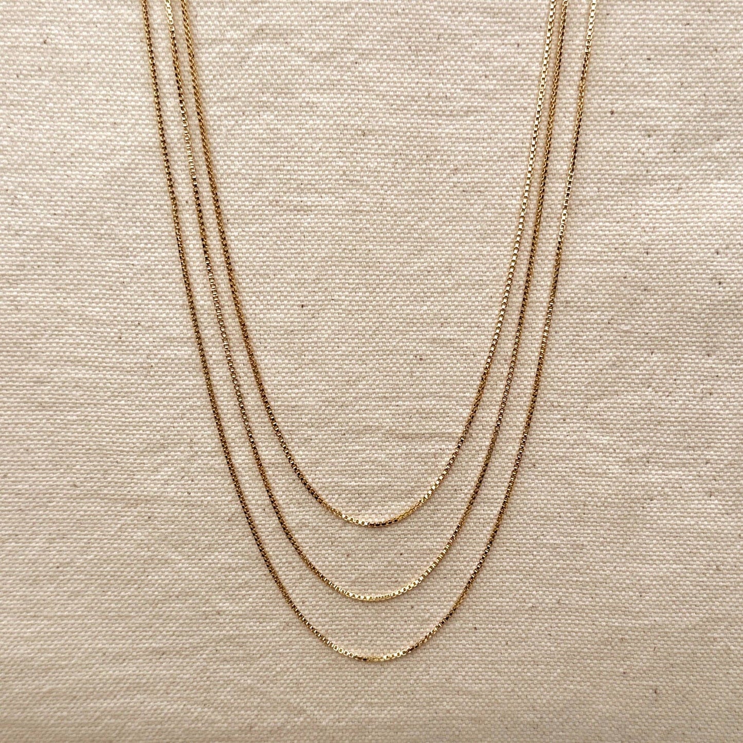 Lana Box Chain Necklace | Waterproof Jewelry