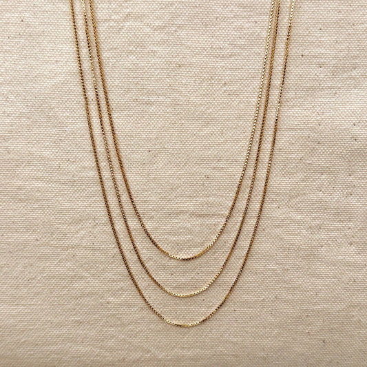 Lana Box Chain Necklace | Waterproof Jewelry