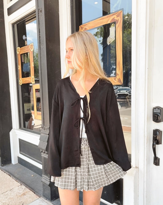 Florence Flowy Tie Front Top