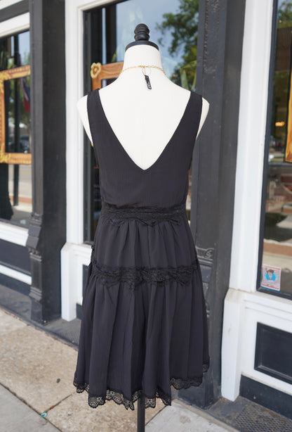 Naomi Lace Detail Mini Dress