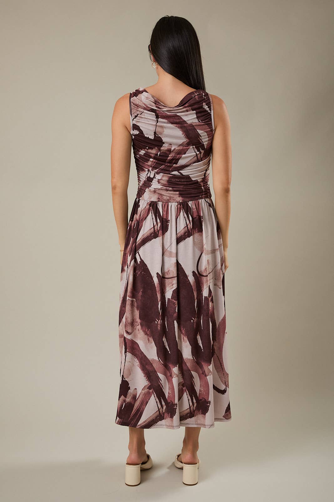 Maya Ruched Midi Dress