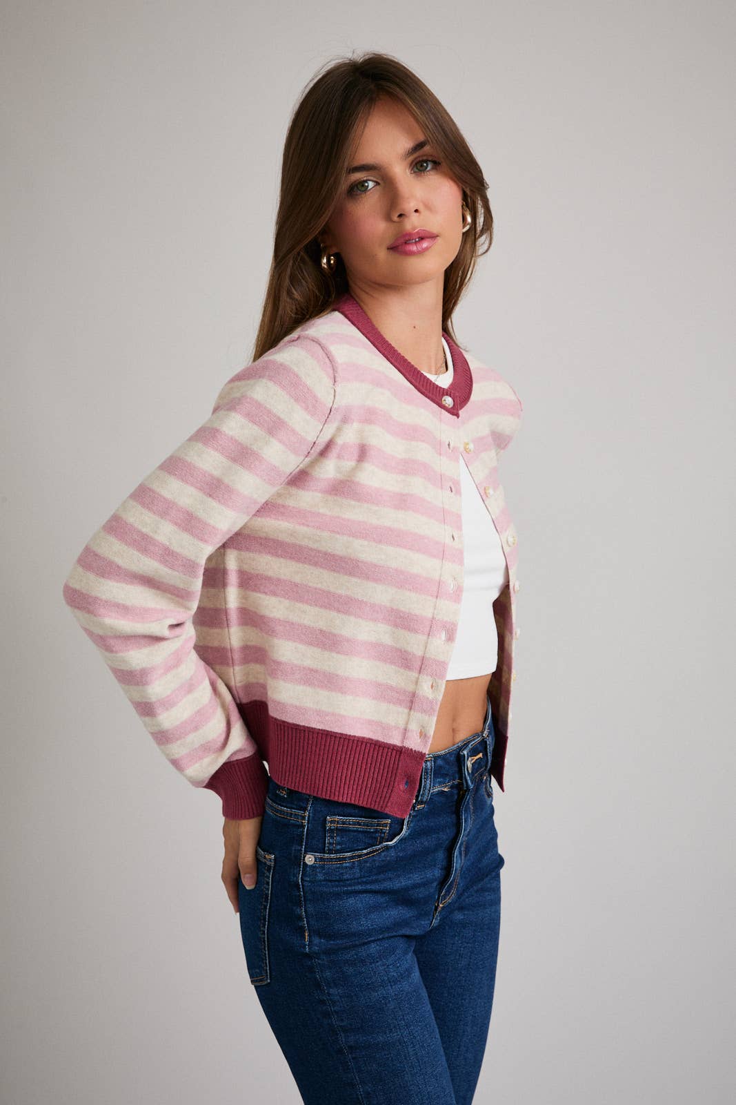Lucy Stripe Cardi