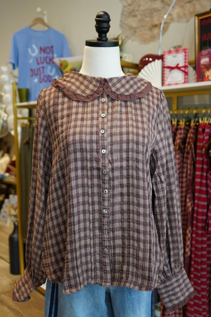 Alexis Plaid Blouse