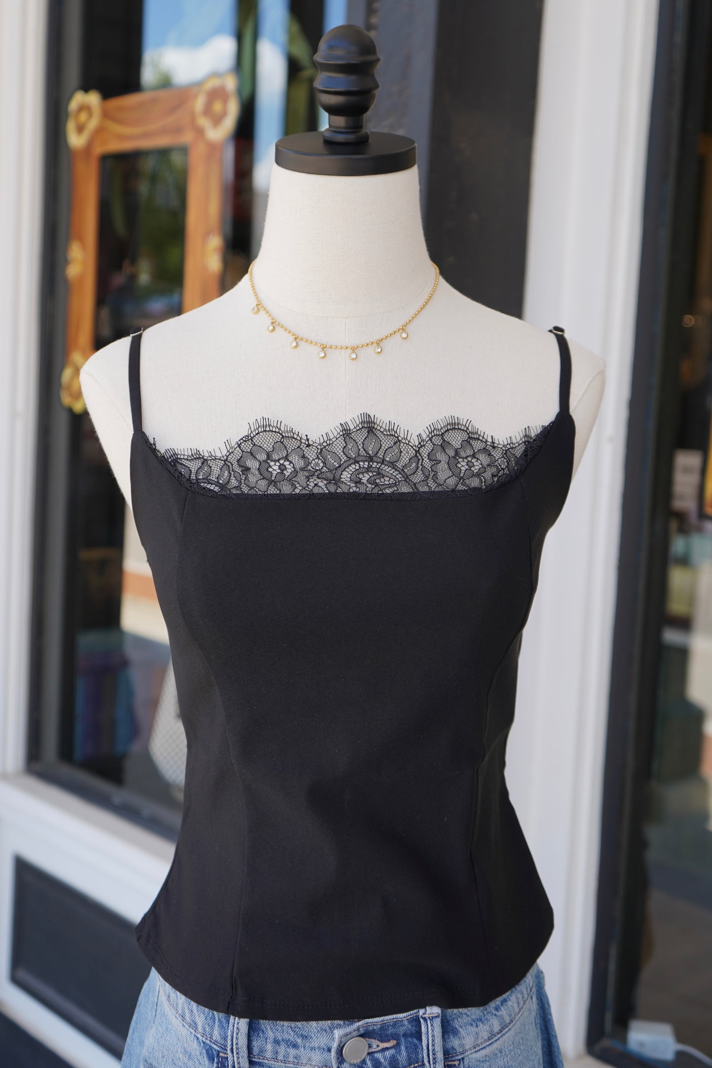 Karlie Lace Square Neck Tank