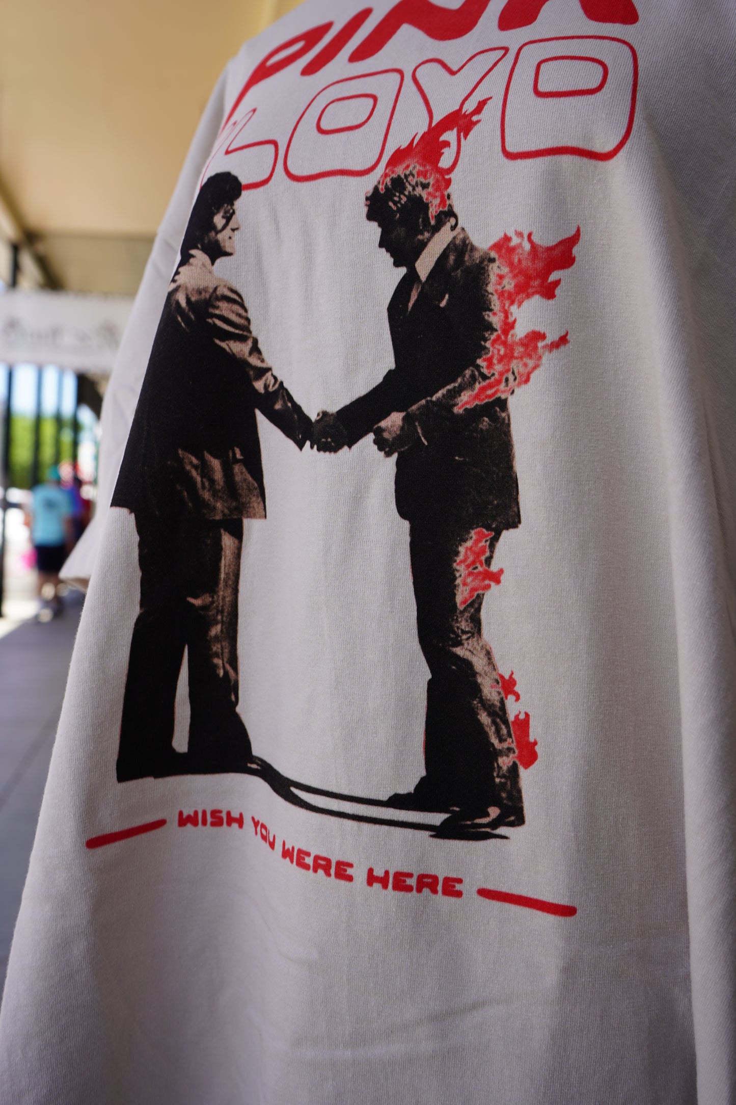 Pink Floyd Wish You Were Here Off White Heavyweight Tee
