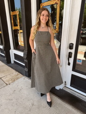 Tess Gingham Maxi Dress