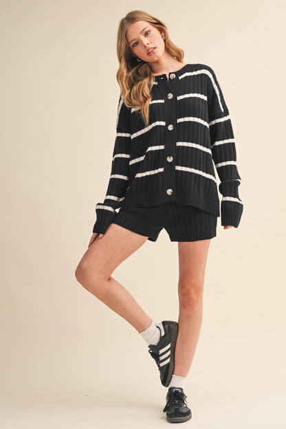 Tess Stripe Sweater and Shorts Set