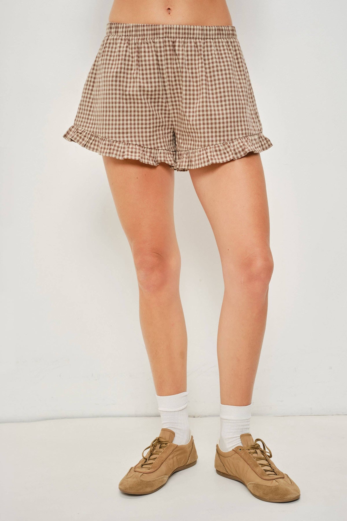 Kora Frill Gingham Shorts