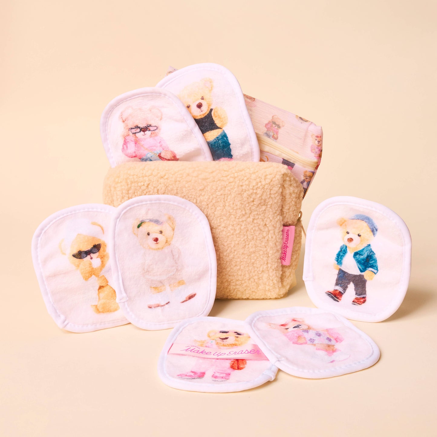 Teddy Bear 7-Day Gift Set & Plush Cosmetic Bag | Makeup Eraser