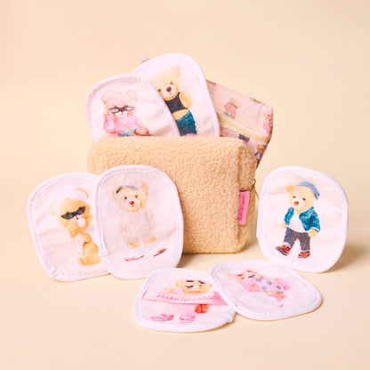 Teddy Bear 7-Day Gift Set & Plush Cosmetic Bag | Makeup Eraser