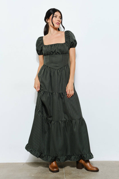 Lauren Gingham Maxi Dress