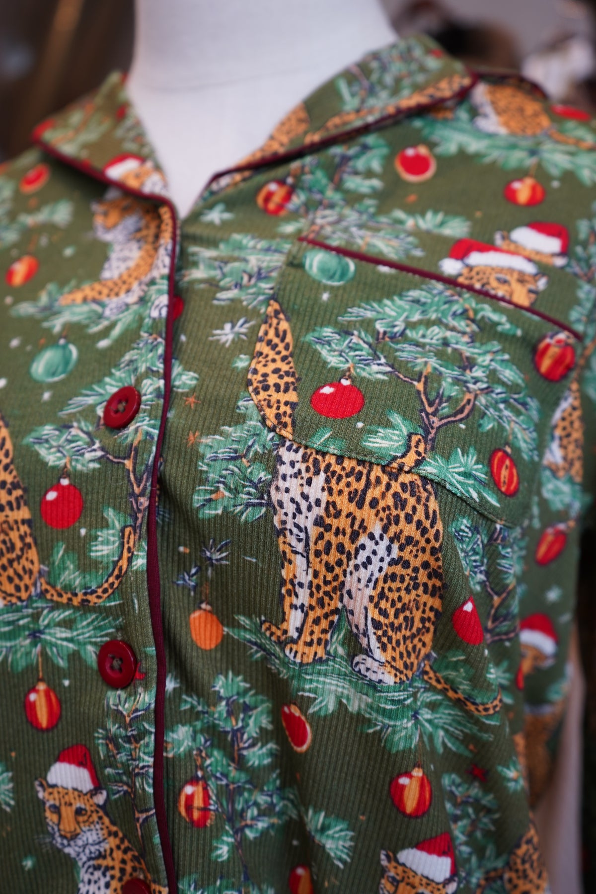 Christmas Cheetah Pajama Set