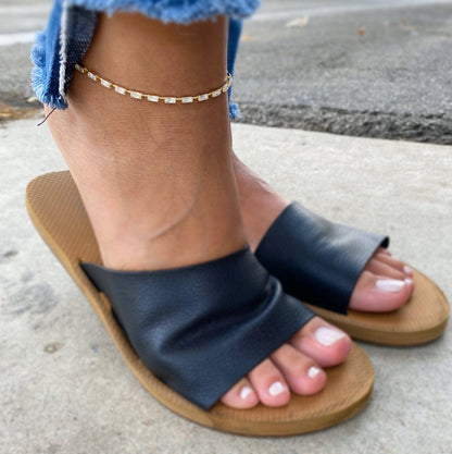 Crystal Baguette Anklet | Waterproof Jewelry