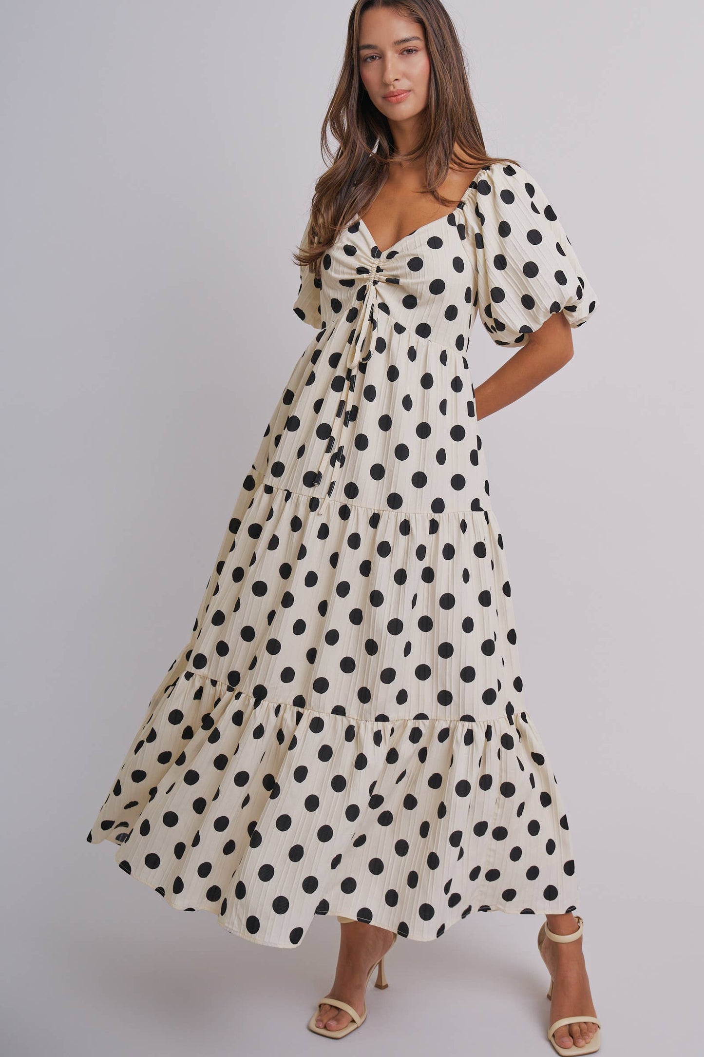 Liana Polka Dot Maxi Dress