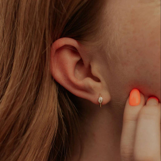 Aspen Diamond Hoops | Waterproof Jewelry