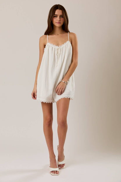 Bree Lace Trim Romper