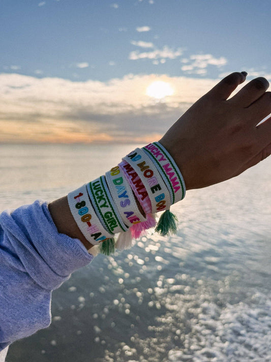 Read More Books Embroidered Bracelet