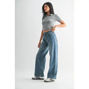 Allie Wide Leg Baggy Jean