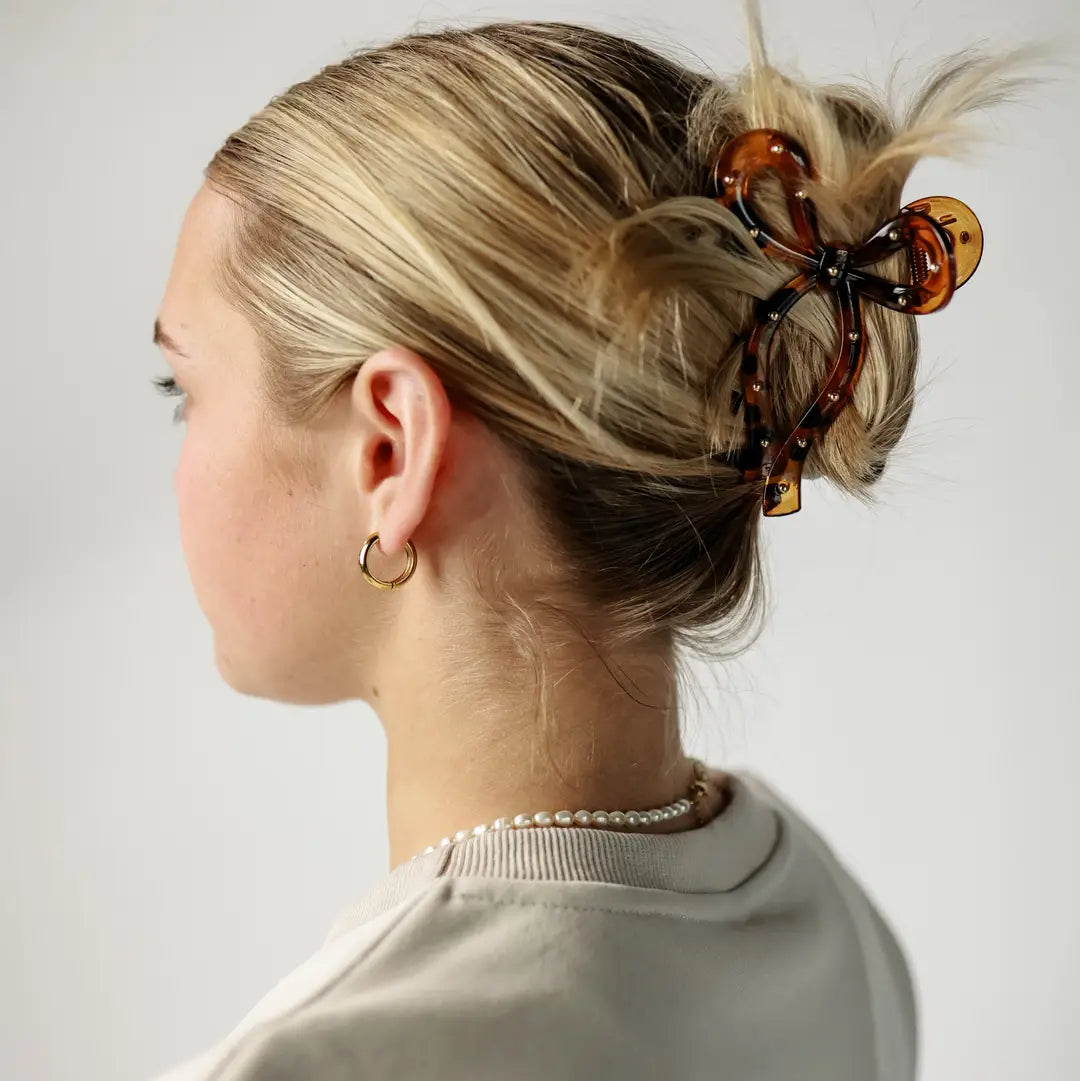 The Studded Bow Clip