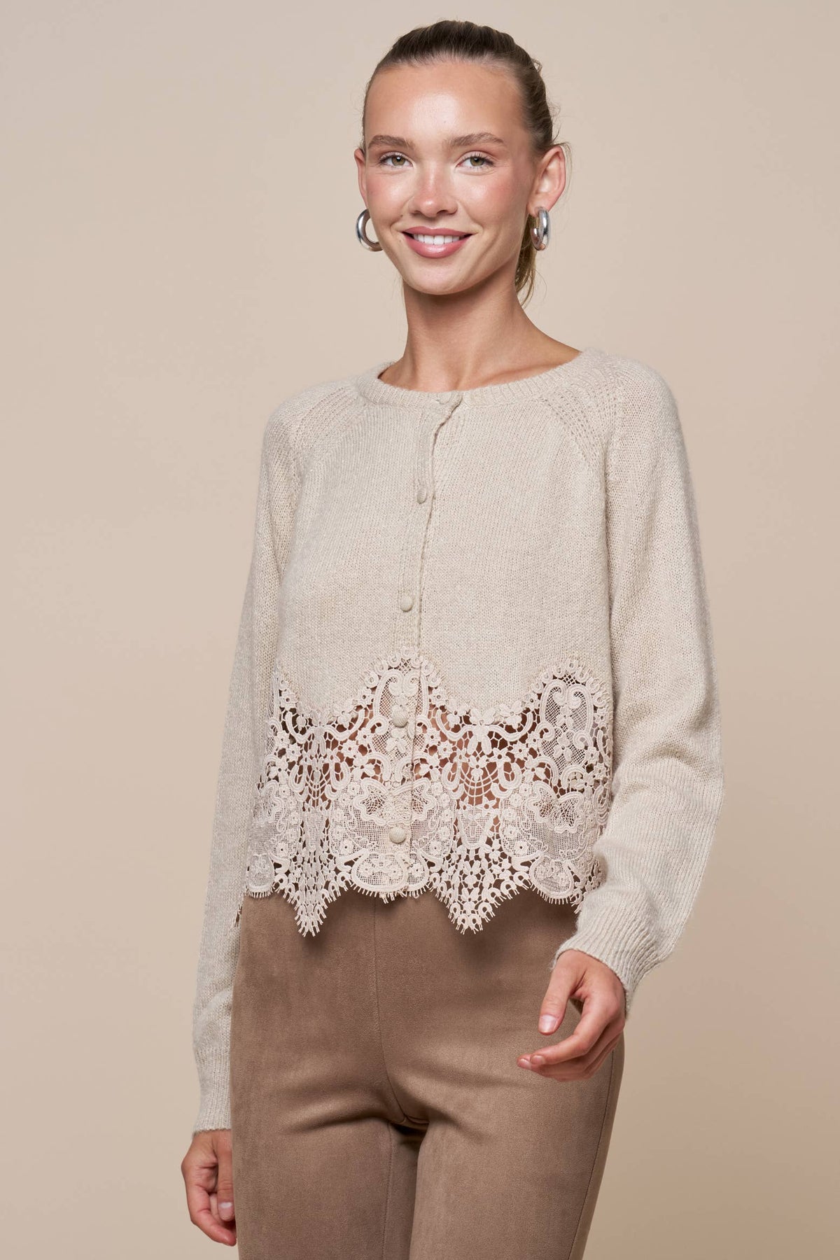 Helen Lace Crochet Cardigan