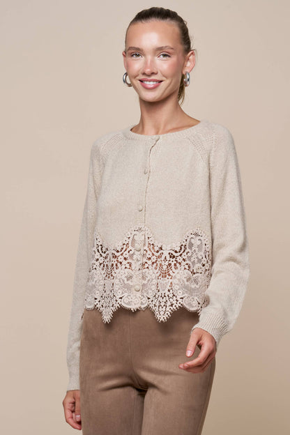 Helen Lace Crochet Cardigan