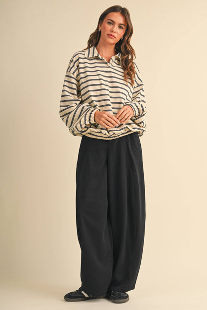 Jenna Sweatpant Barrel Trousers
