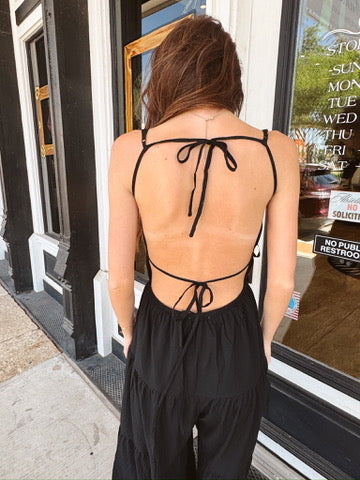 Fran Gauze Backless Jumpsuit