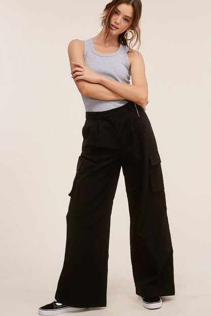 Chels Wide-Leg Cargo Pants