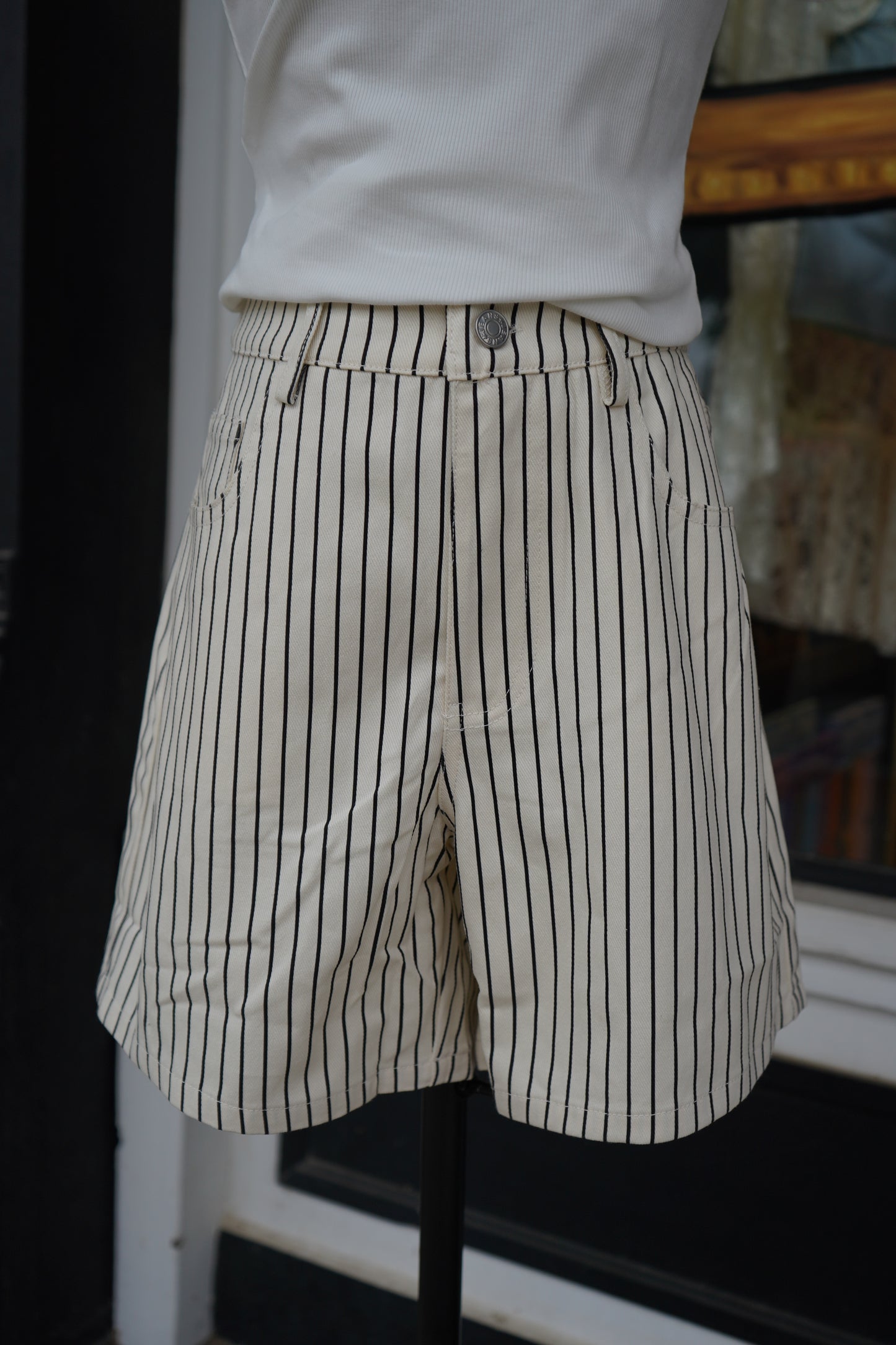 Dani Stripe Boyfriend Shorts