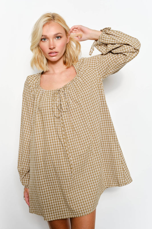 Kara Plaid Mini Dress