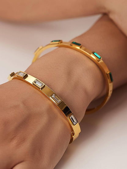 Tanith Baguette Bangle | Waterproof Jewelry