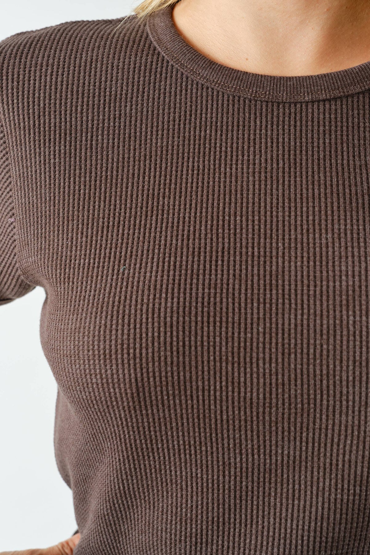 Kadi Waffle-Knit Short-Sleeve Tee