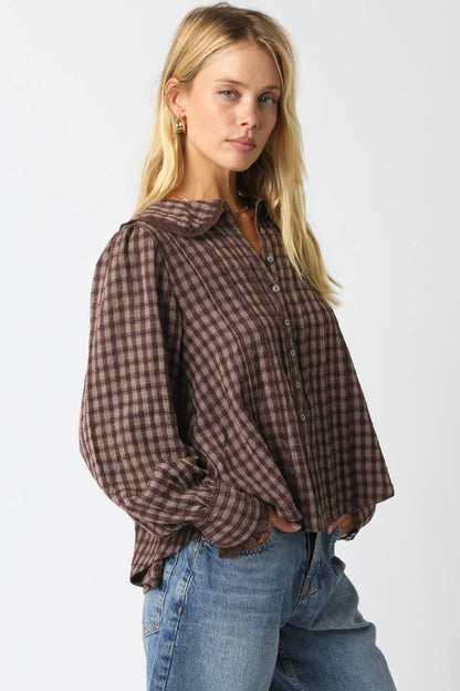 Alexis Plaid Blouse
