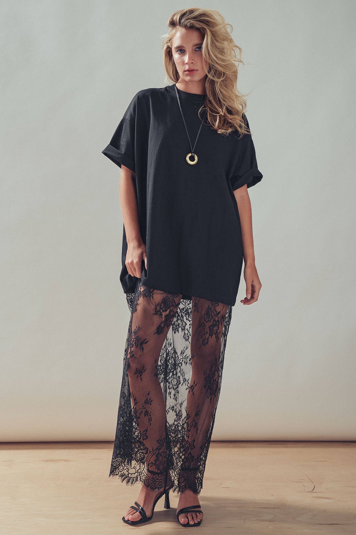Stevie T-Shirt and Lace Dress
