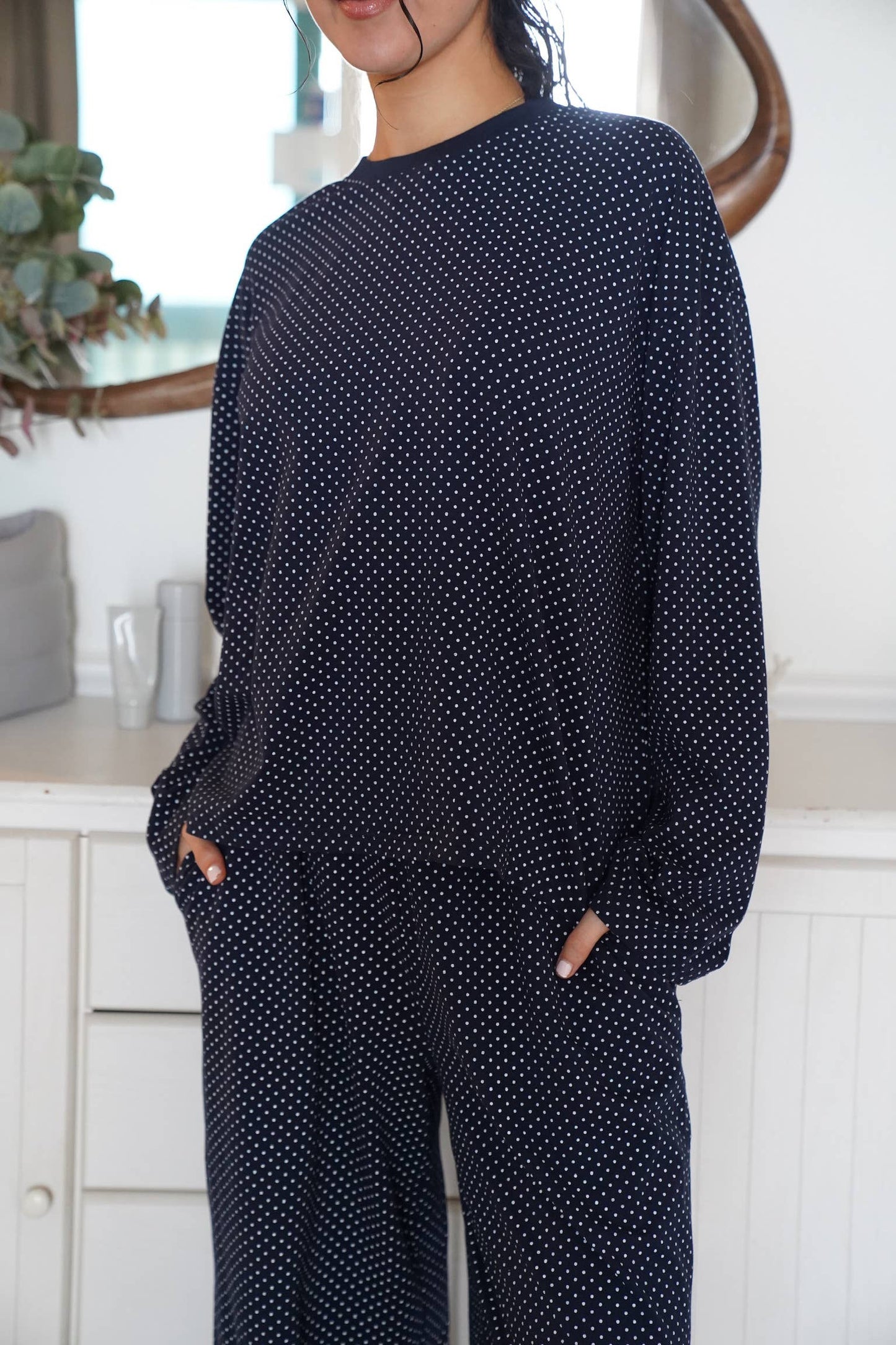 Penny Long Sleeve Polka Dot Top