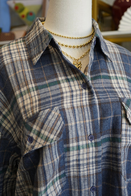 Lola Oversized Plaid Button-Up