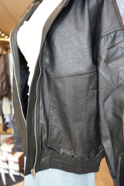 Harper Oversized Leather Jacket