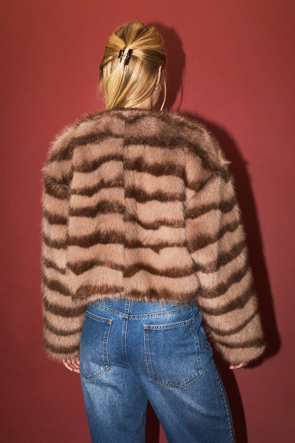 Bella Faux Fur Crop Coat