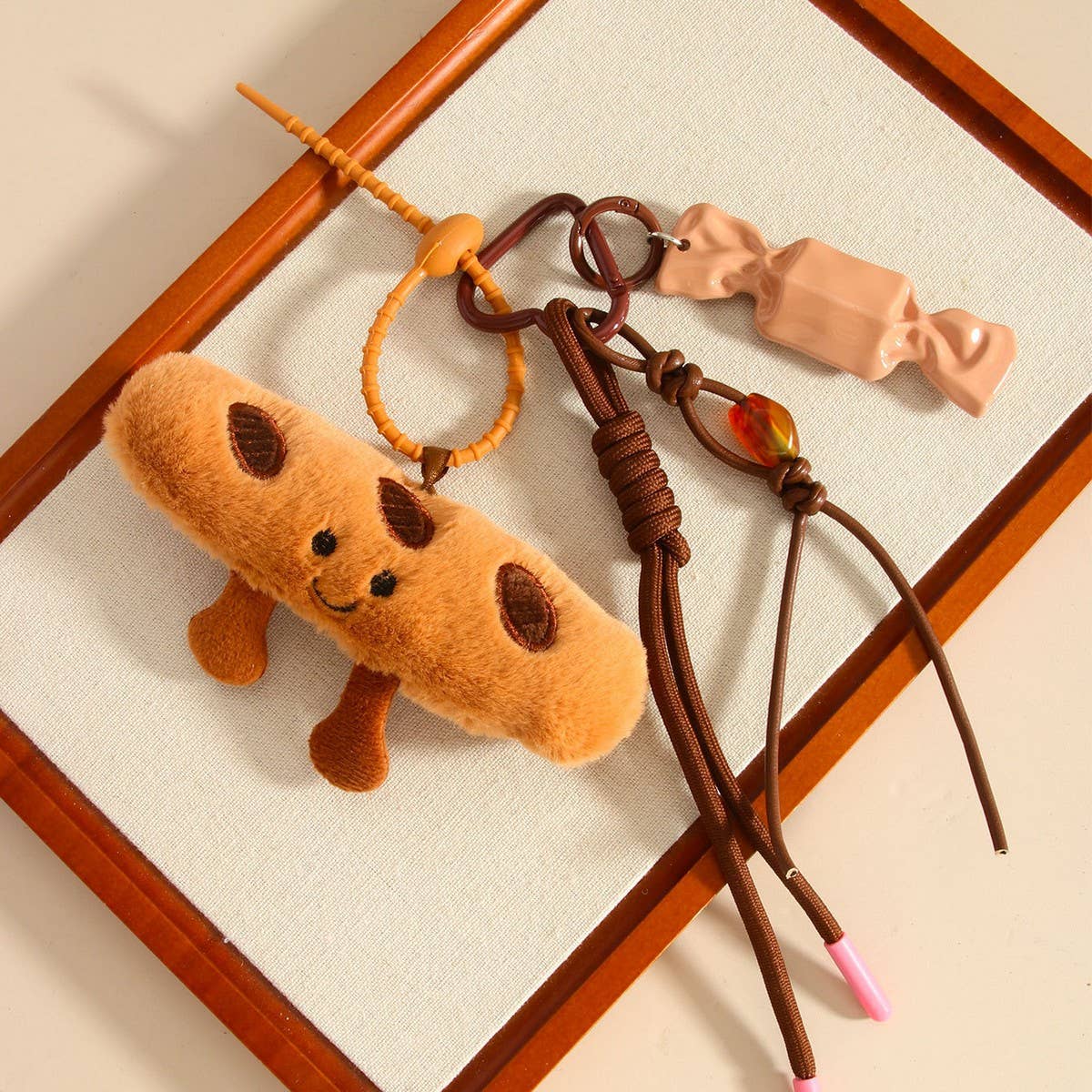 Plush Baguette & Croissant Bag Charm