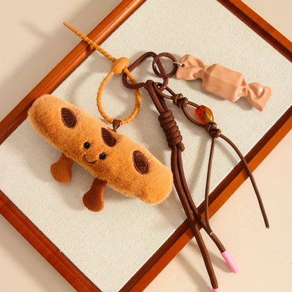 Plush Baguette & Croissant Bag Charm