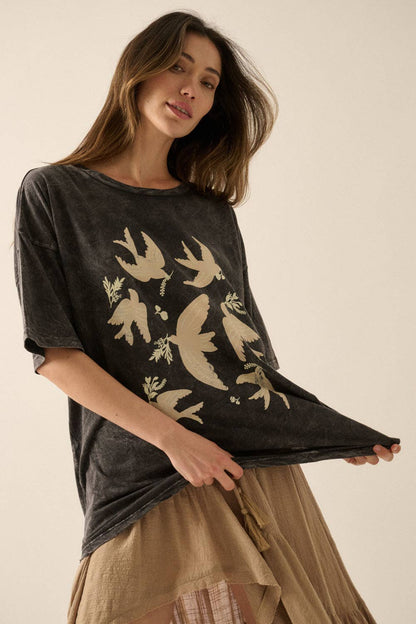 Dove Oversized Graphic Tee