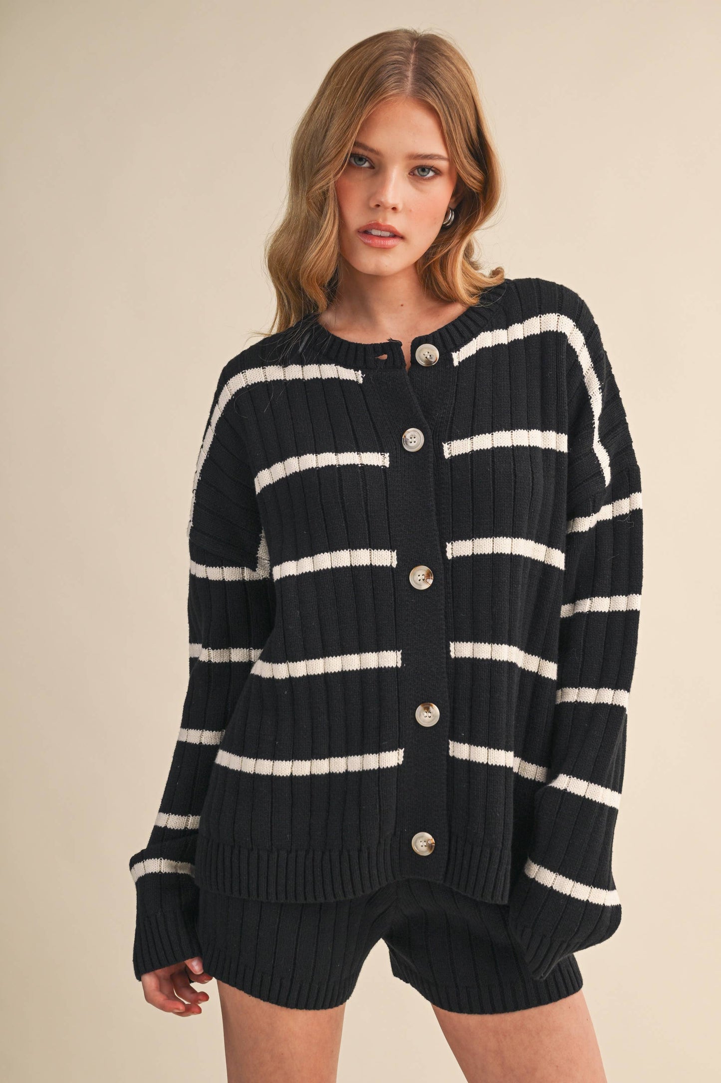 Tess Stripe Sweater and Shorts Set